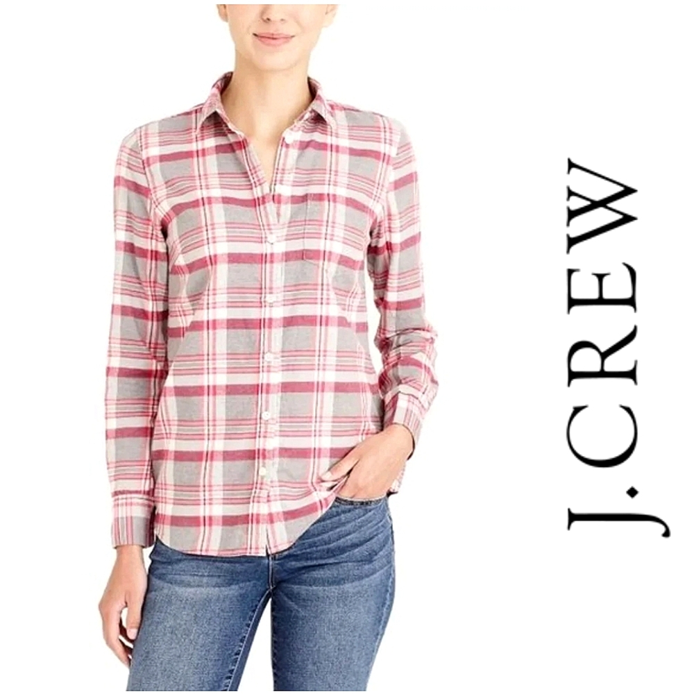 J. Crew Factory Classic Flannel Button Down Shirt